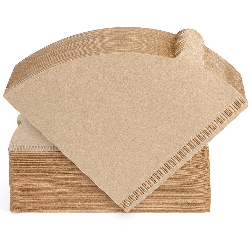 Niveaya cone filter 02 natural in pack, durable unbleached paper for clean coffee