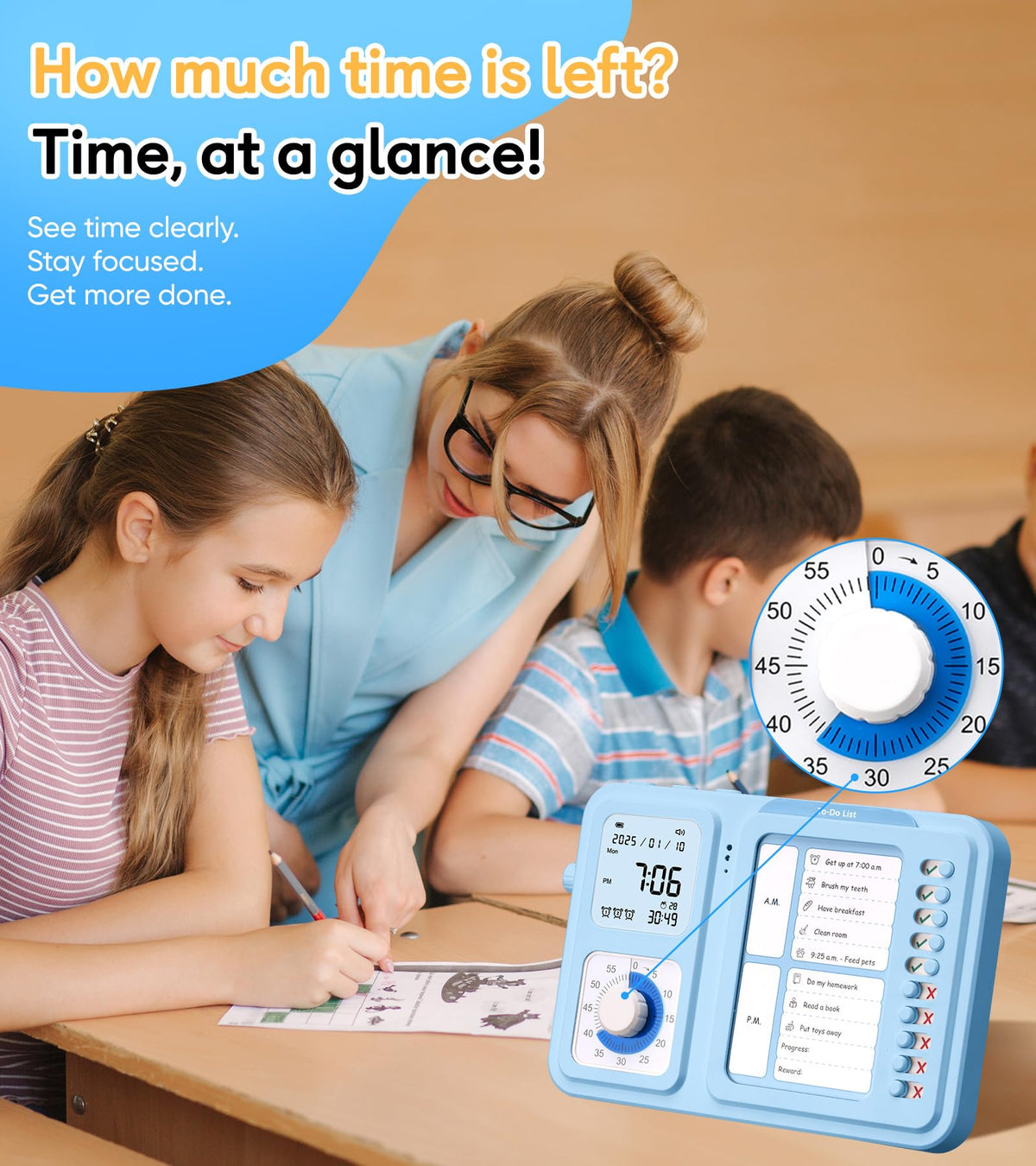 Nixroork silent vibration alarm offers quiet cues for focused work.