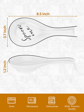 NJCHARMS spoon rest with curved drip catcher preventing spills