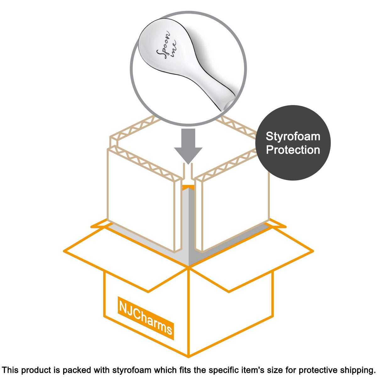 NJCHARMS spoon rest with heavy base for stable placement
