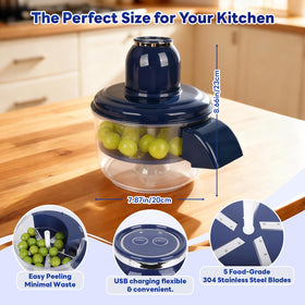 NKDFRI garlic and grape peeler; gentle action preserves delicate produce.