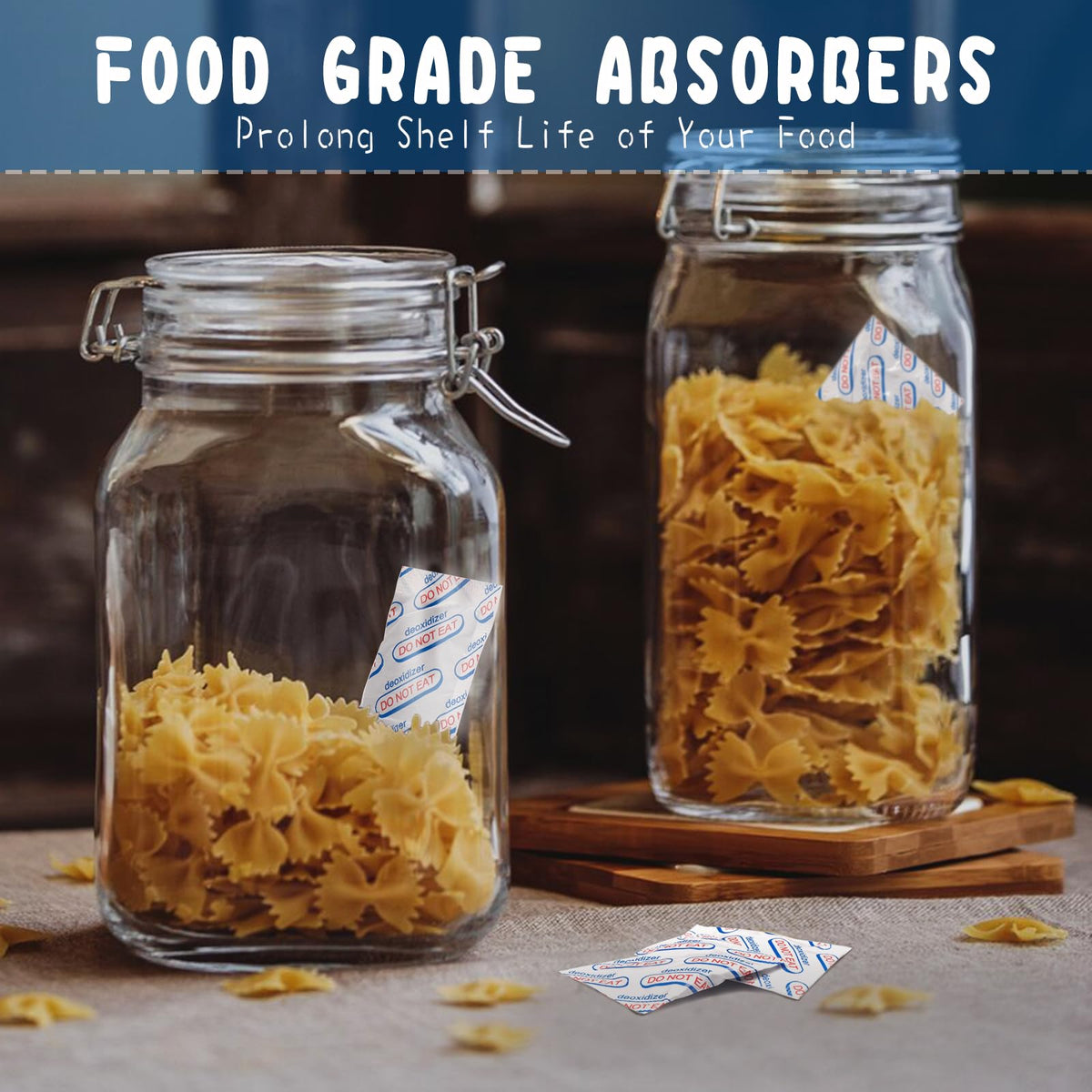 NKLEI absorber in Mylar bag preserves dried grains and beans
