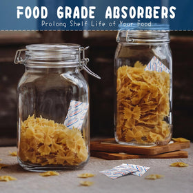NKLEI absorber in Mylar bag preserves dried grains and beans