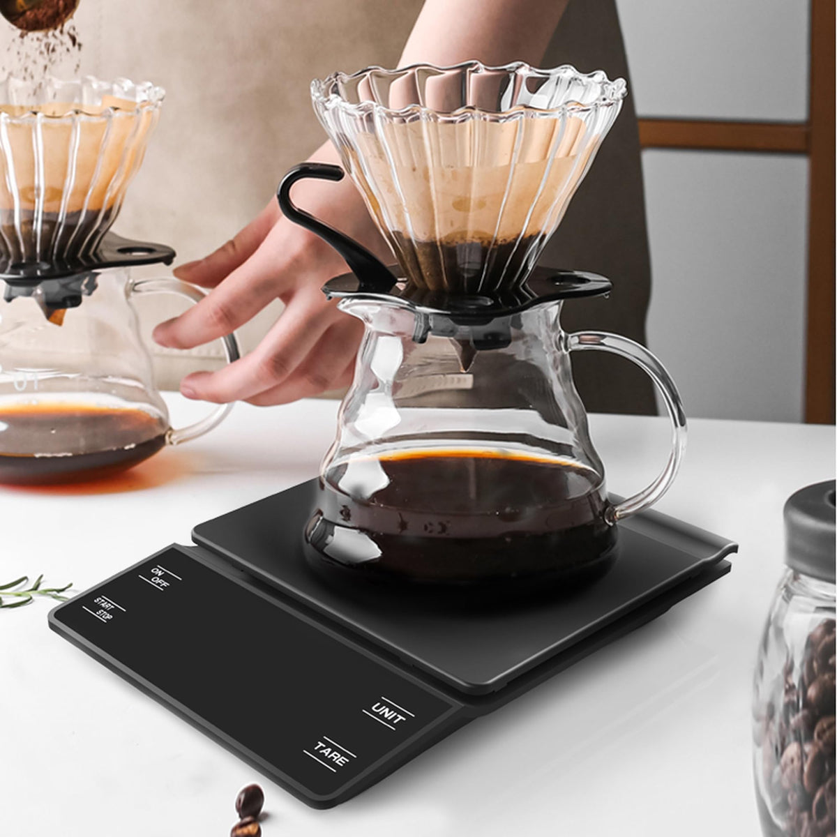 NKOVE easy-clean pad protects the scale and simplifies maintenance after each brew.