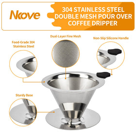 Nkove Pour Over Dripper base with non-slip grips for stable brewing