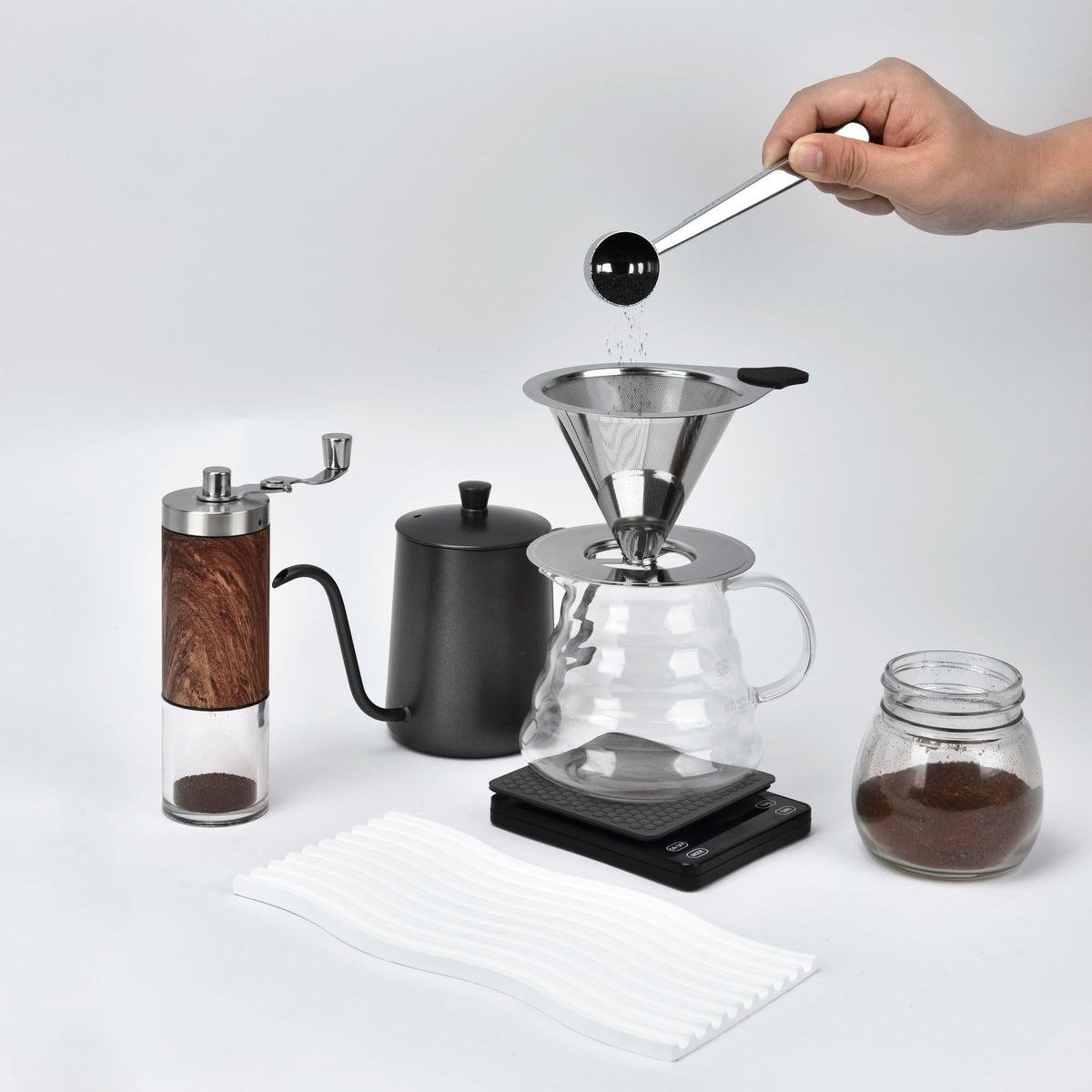 Nkove Pour Over Dripper fits 1-2 cup setups for flexible brewing