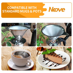 Nkove Pour Over Eco-friendly design reduces waste from paper filters