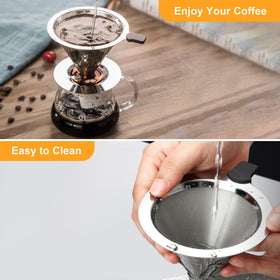 Nkove Pour Over Cleaning Brush included for quick maintenance