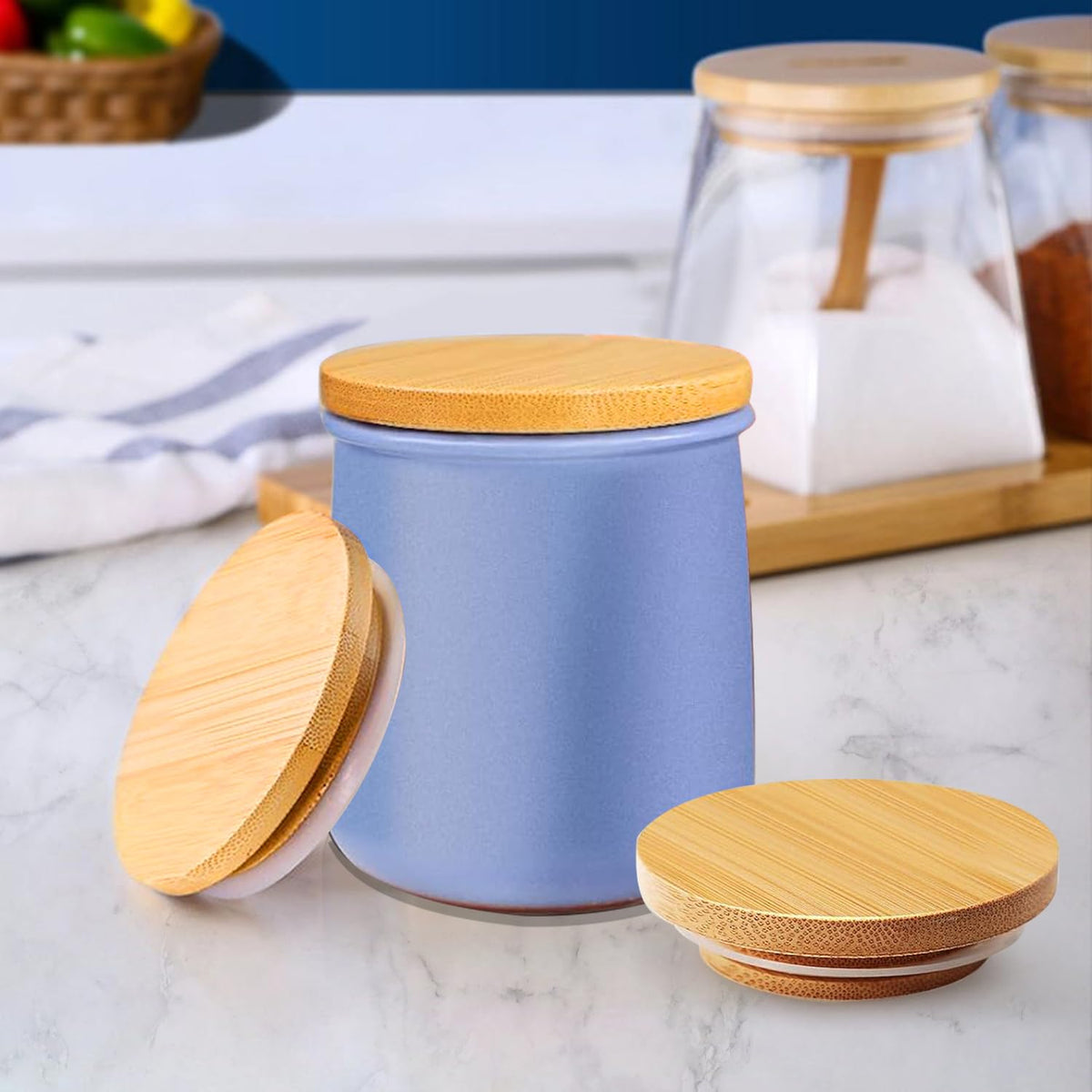 nlkacsy gift-ready lids for La Fermiere jars make thoughtful kitchen gift