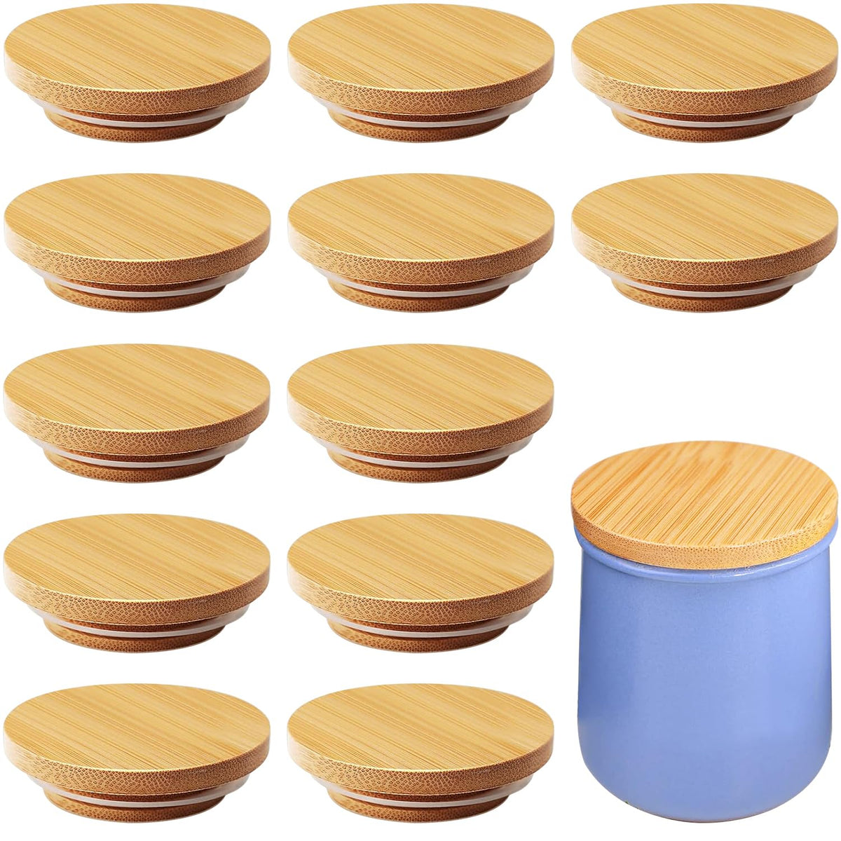 nlkacsy yogurt jar lids fit La Fermiere 4.9 oz jars for freshness