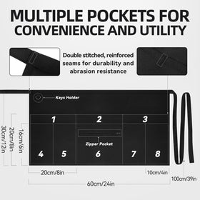 NLUS 2-pack server apron back view shows long adjustable ties for universal fit