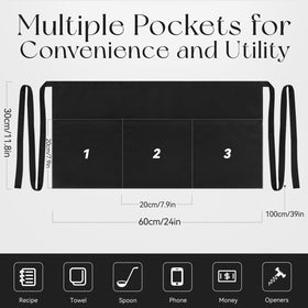 NLUS server apron featuring durable, lightweight fabric for daily use.