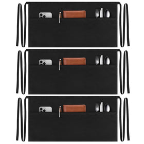 NLUS server apron water-resistant fabric keeps uniforms clean during busy shifts.