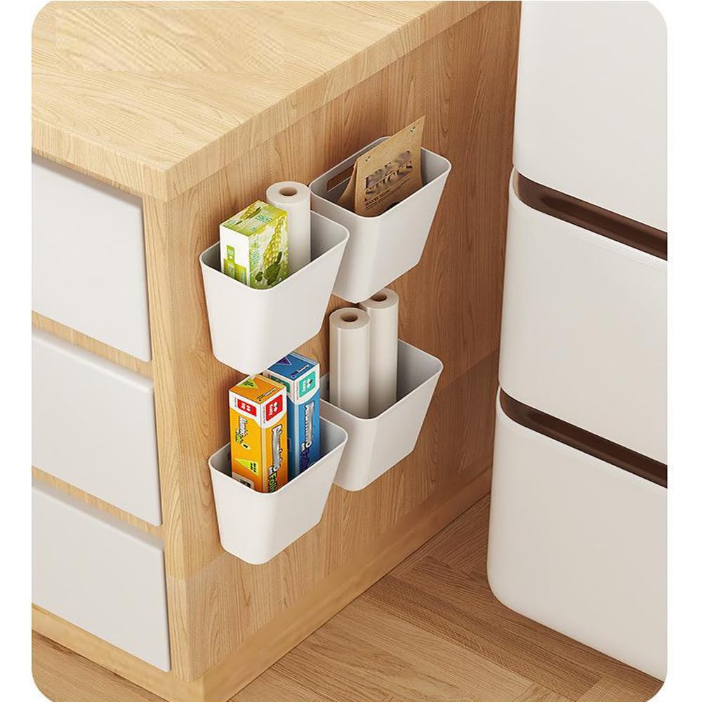 Nmgkokew bathroom cosmetics organized in the box on a shelf, saves vanity space.