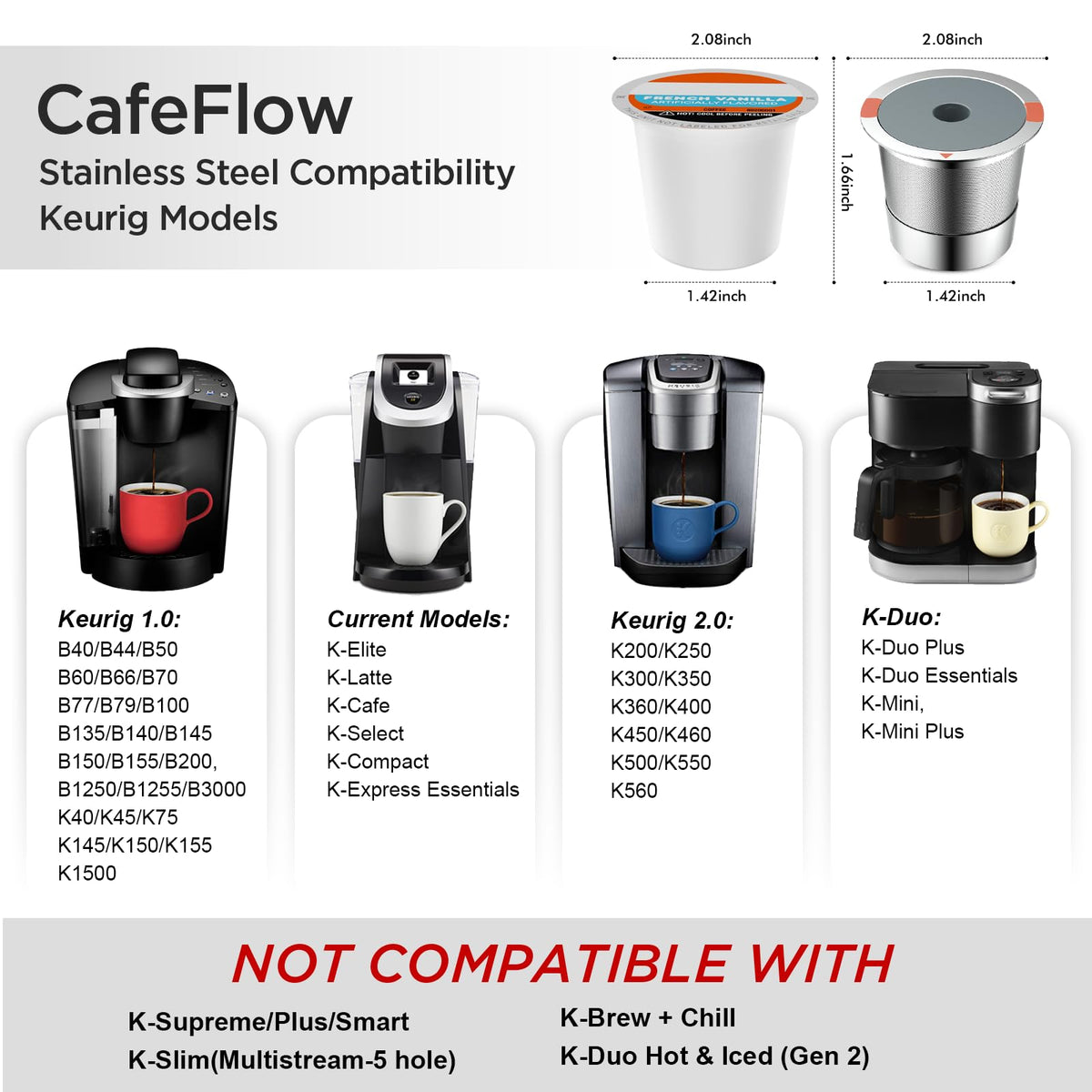 NOALTO K-Cup in coffee maker demonstrates broad Keurig compatibility.