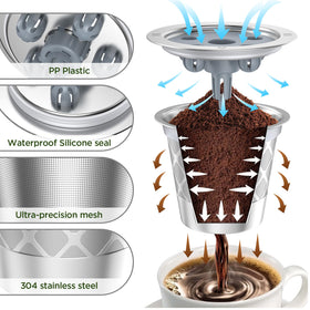 NOALTO K Supreme top-seal design prevents spills for mess-free brewing.