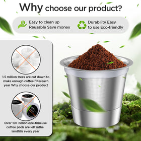NOALTO stainless steel K cup eco-friendly design.