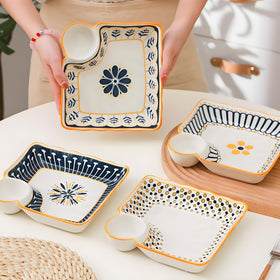 Noamus versatile plate for fries, salads, and desserts