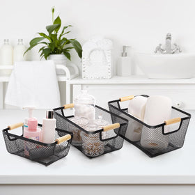 Noamus versatile organizer for towels, candles, or small kitchen tools.