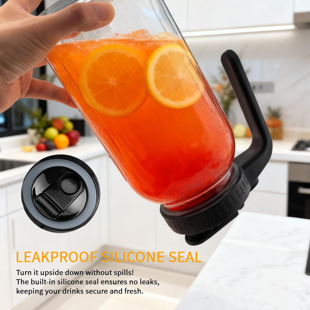 Nobityop leakproof lid showing a tight seal for secure storage.