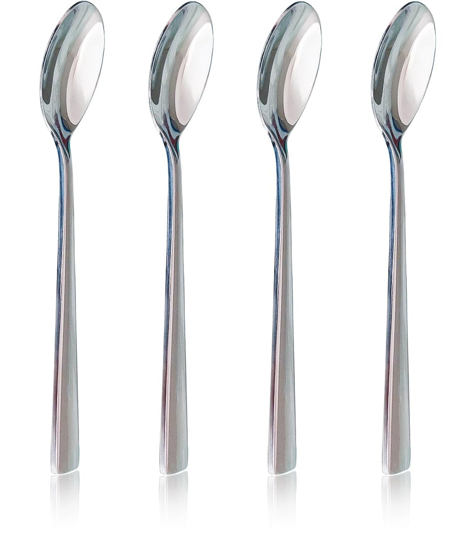 NobleEgg egg spoon curved profile for easy yolk scooping.