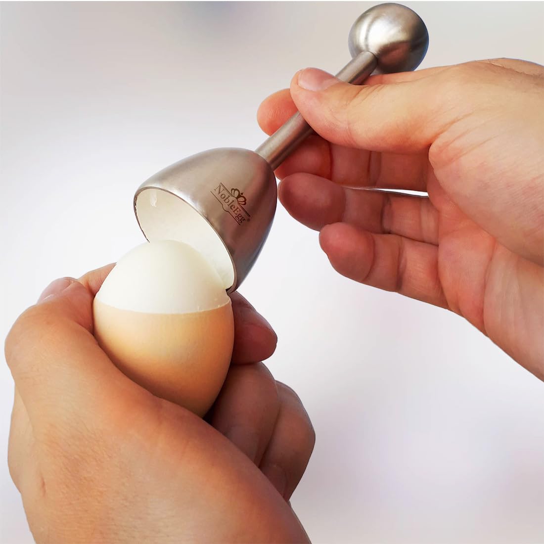NobleEgg egg spoons included provide perfect yolk scooping.