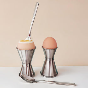 NobleEgg egg-topper-calibrated-mechanism offers precise shell removal for neat servings.