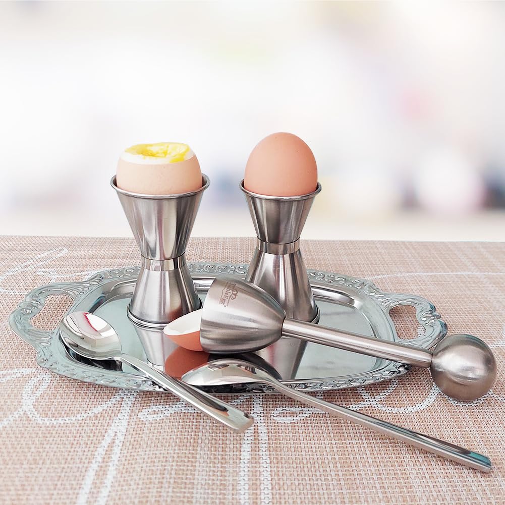 NobleEgg durable stainless steel egg cups convey modern elegance for everyday meals.