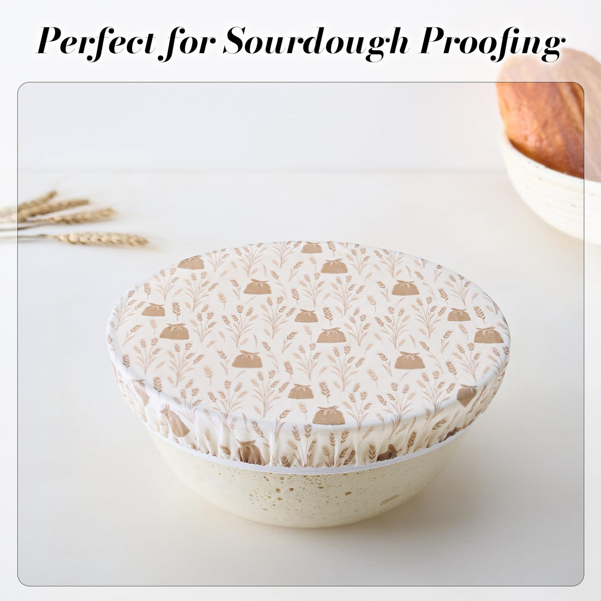NOBLENSEYD beeswax bowl cover 8 inch keeps humidity ideal for bread fermentation.