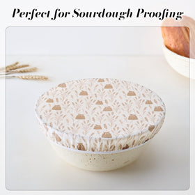 NOBLENSEYD beeswax bowl cover 8 inch keeps humidity ideal for bread fermentation.