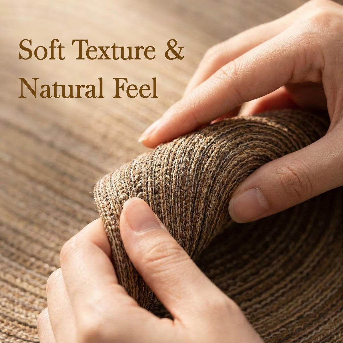 Close-up of braided weave on Noctiflorous placemats, heat-safe surface for warm dishes.