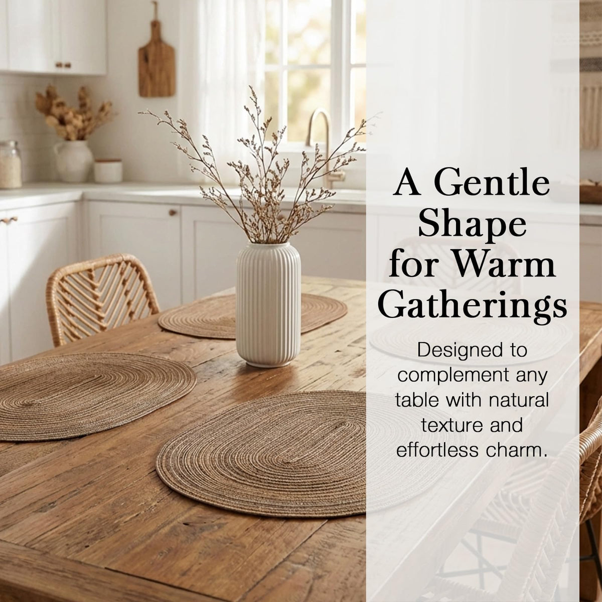 Brown Noctiflorous placemats complement tableware for everyday and holiday tables.