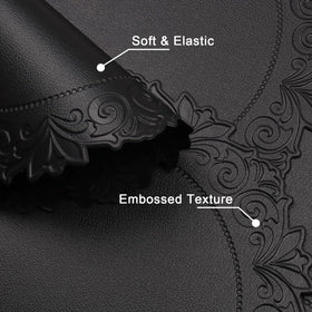 Noctiflorous placemats wipeable surface demonstrated during quick cleanup after dining.