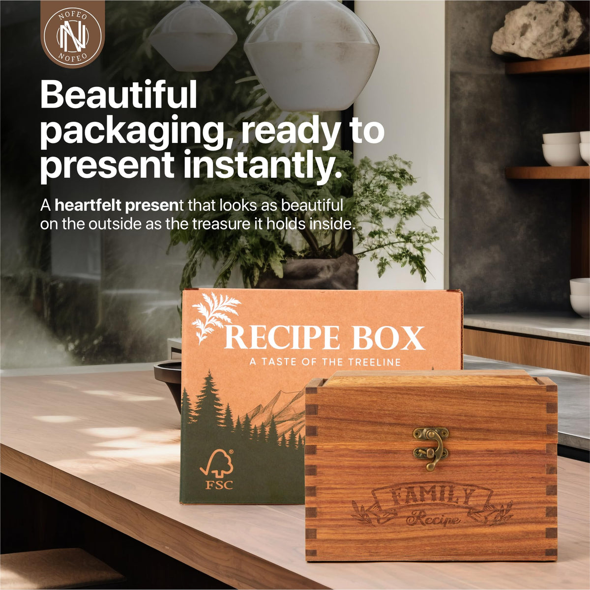NOFEO Premium Acacia conversion chart for accurate measurements while cooking
