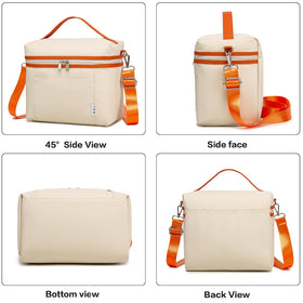 NOL insulated lunch bag lightweight waterproof nylon exterior, ideal for daily commute and travel.