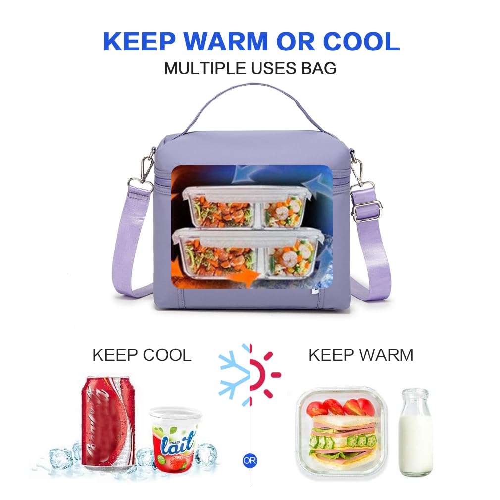 NOL insulated PEVA lining keeps meals fresh during commutes.