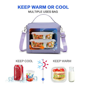 NOL insulated PEVA lining keeps meals fresh during commutes.