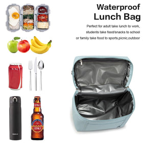 NOL insulated PEVA lining helps keep food warm or fresh.