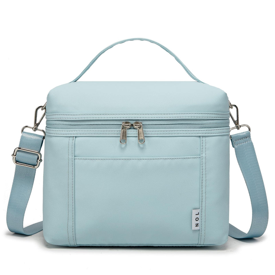 NOL lunch bag in light blue, medium size, insulated to keep meals fresh.