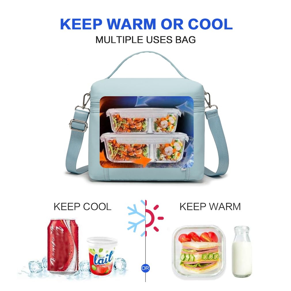 NOL lunch bag with waterproof nylon exterior protects contents during commutes.