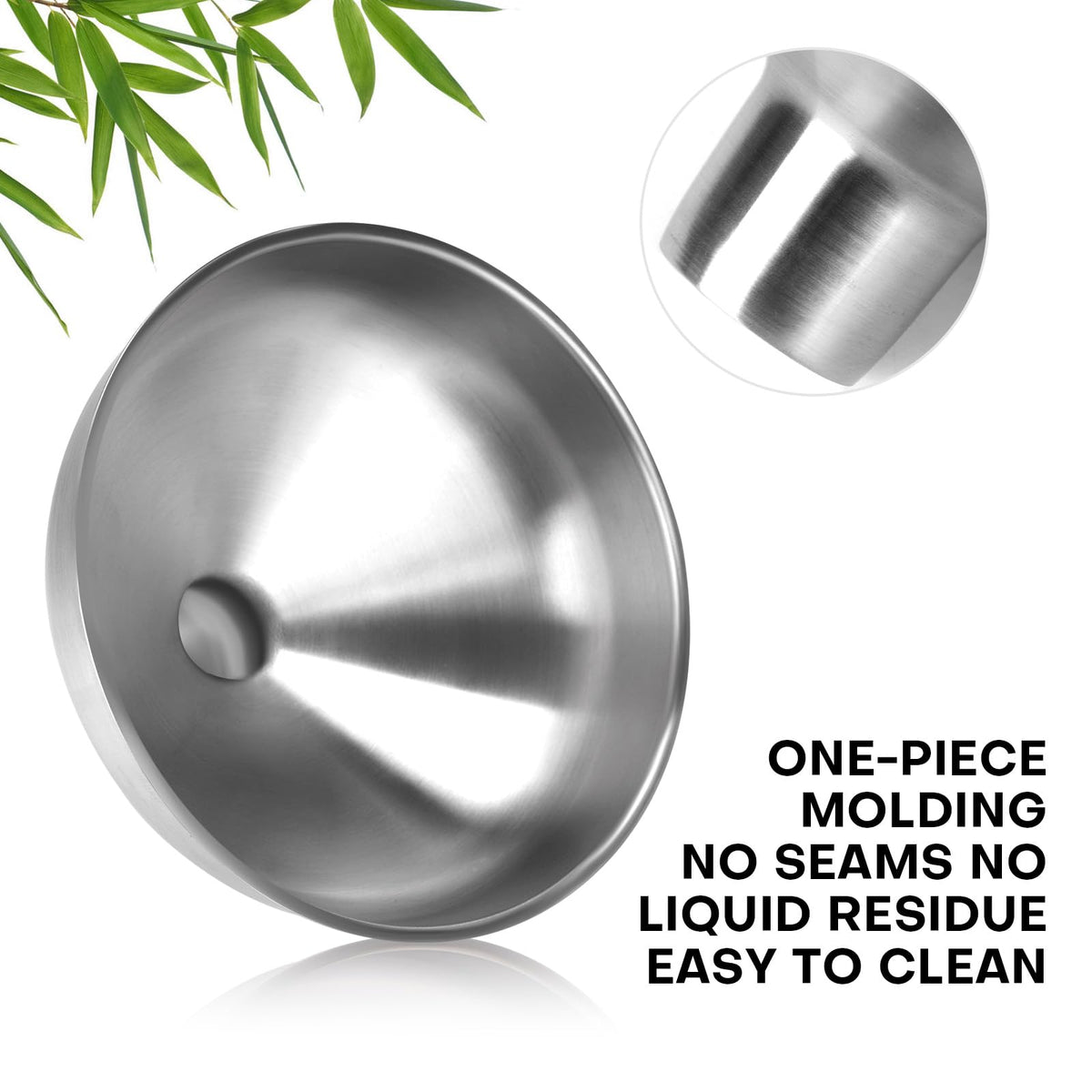 Nomatox dishwasher-safe funnel simplifies cleanup after cooking.