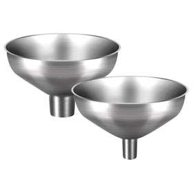 Nomatox narrow-mouth funnel for precise powder pouring into jars.