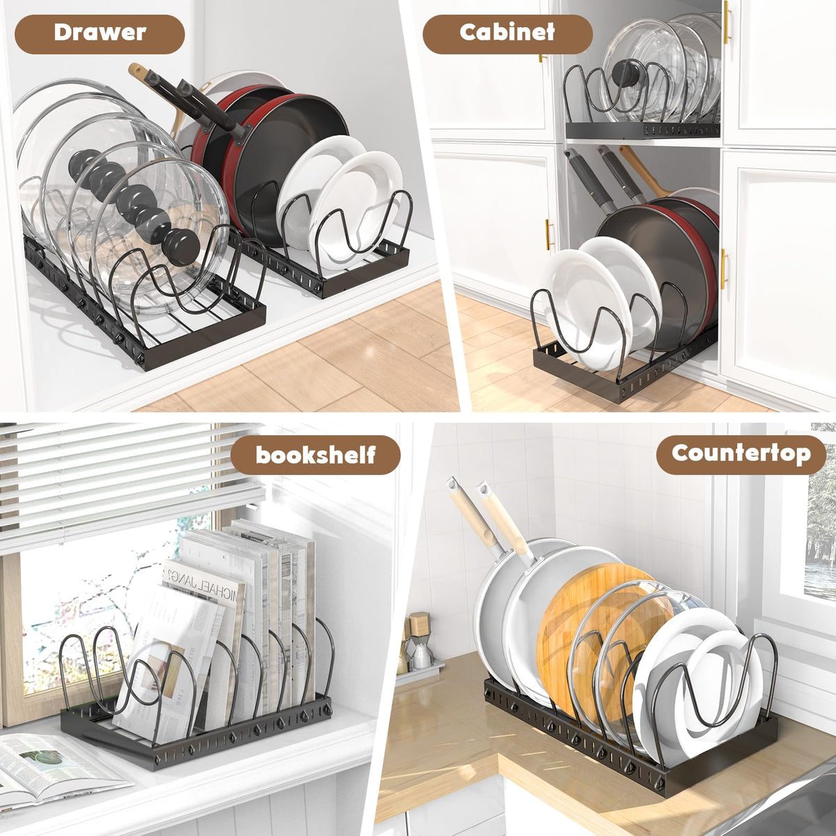 NomNest compact, spacious design optimizes under-cabinet storage.