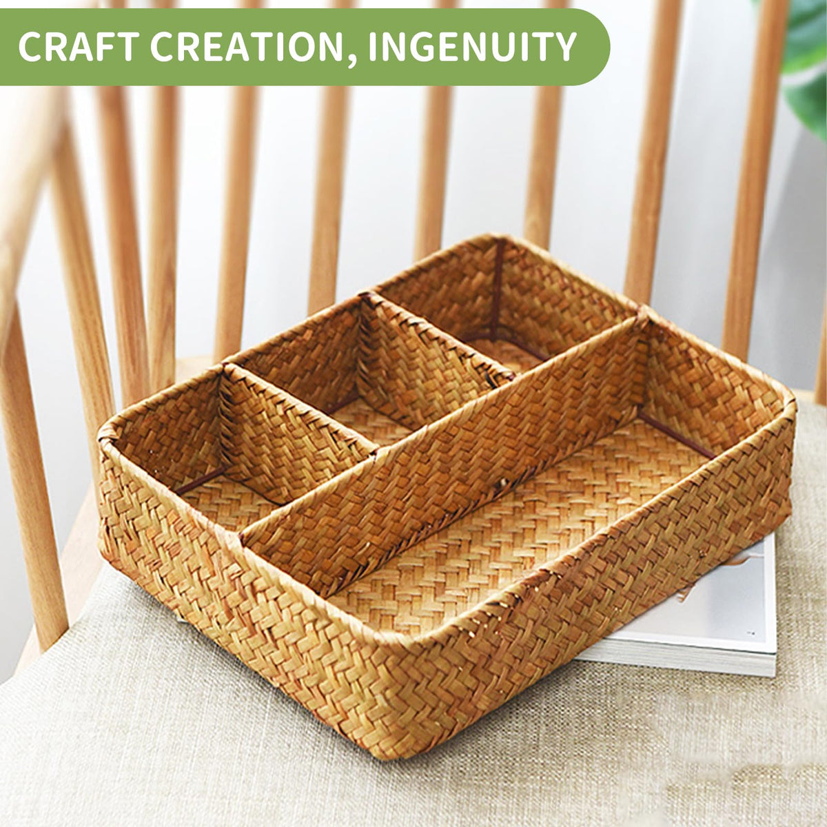 Nonam countertop storage baskets blend rustic style with practical organization.