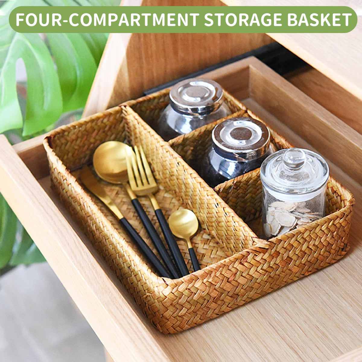 Nonam office desk baskets fit shelves for quick-access essentials.