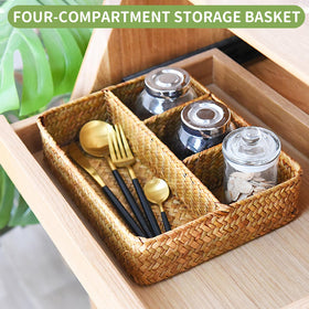 Nonam office desk baskets fit shelves for quick-access essentials.
