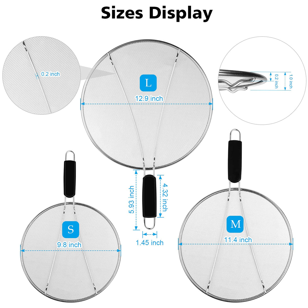 Nonley 11-5-inch splatter screen shields stovetops during busy cooking sessions.