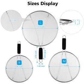Nonley 11-5-inch splatter screen shields stovetops during busy cooking sessions.