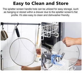 Nonley stainless steel mesh is dishwasher safe for quick cleanup after cooking.