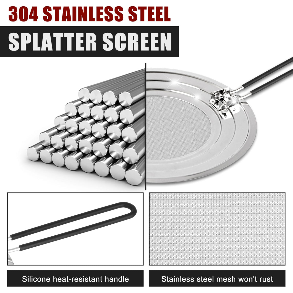 Nonley folding-handle design enables compact storage after cooking.